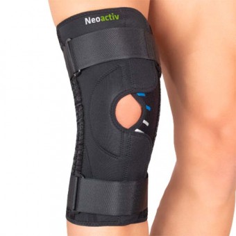  Rodillera EzyFit con estabilizadores para los costados y rótula  abierta; para artritis, lesión de ligamento cruzado anterior, lateral y  colateral medial, para recuperación de rotura de meniscos, ajuste cómodo :  Salud
