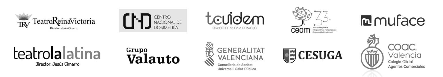 Logos de todas las empresas que han colaborado con Valentia Medical